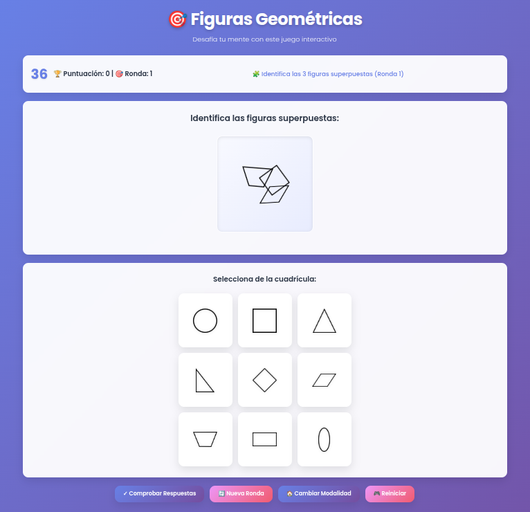 Juego de Figuras Geometricas Superpuestas