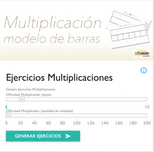 generar ejercicios de multiplicación Generador Ejercicios de Multplicación